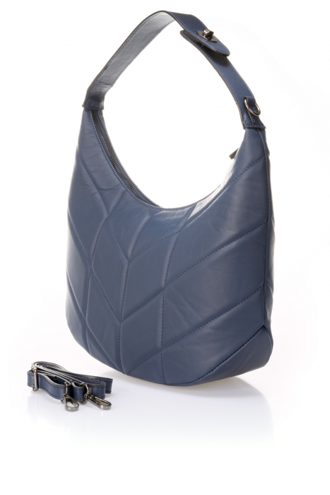 Geanta dama Massimo Castelli, din piele naturala, model 6236, Bleumarin [2]