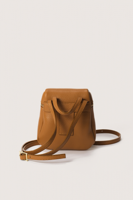 Geanta brau Massimo Castelli, din piele naturala, model 6046 , Maro coniac [3]