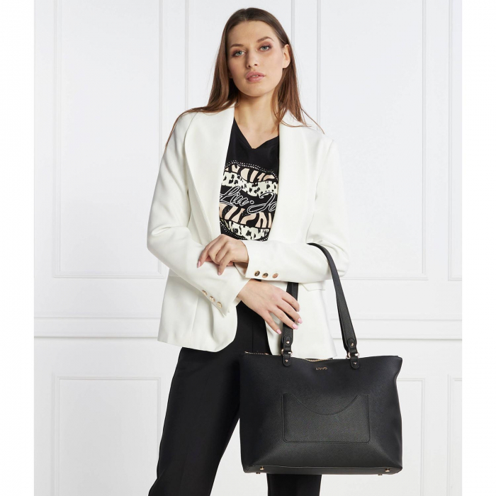 Geanta dama, shopper cu borseta inclusa, Liu Jo, AA4052, Negru [6]