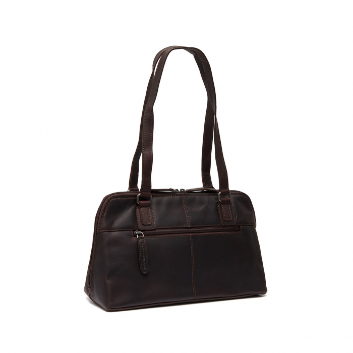 Geanta de dama, The Chesterfield Brand, din piele naturala de umar,Santorini, Maro Inchis [5]