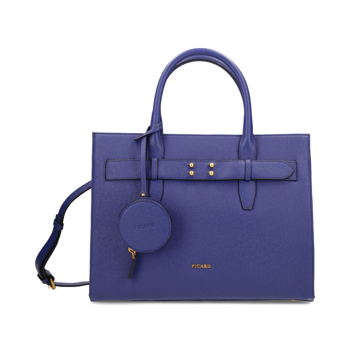 Geanta dama tote bag, Picard, Chic Way, piele naturala Albastru Royal [4]