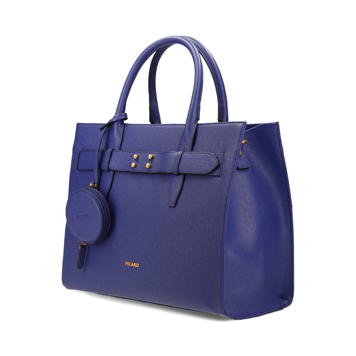 Geanta dama tote bag, Picard, Chic Way, piele naturala Albastru Royal [6]