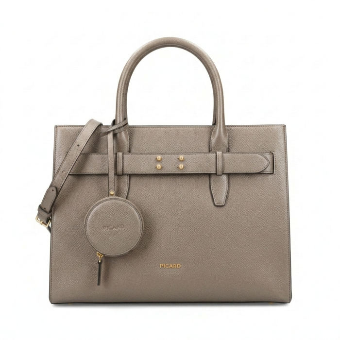 Geanta dama tote bag, Picard, Chic Way, piele naturala Argintiu [4]