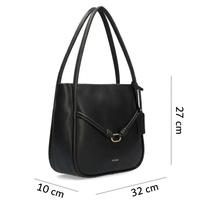 Geanta dama tote bag, Picard, Riviera, poliester, Negru [2]
