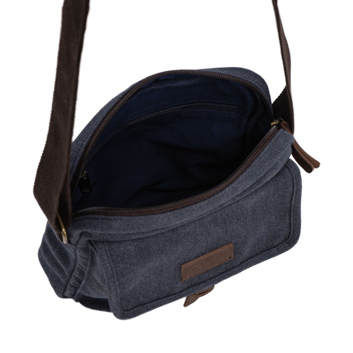 Geanta de barbati, Daniel ray, din material textil, seria McKinney, Bleumarin [3]