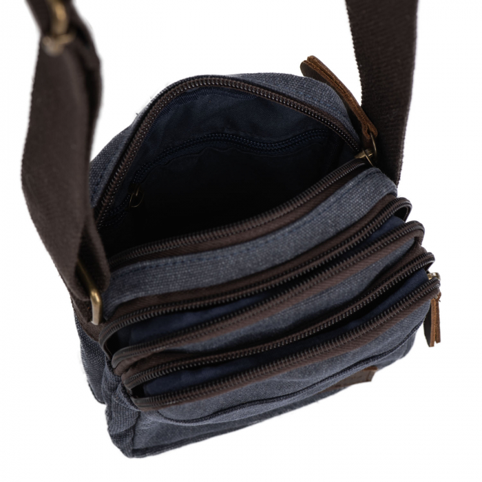 Geanta de barbati, Daniel ray, din material textil, seria Midland, Albastru [3]