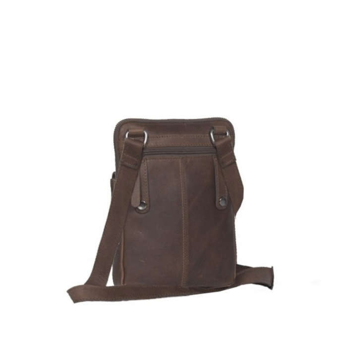 Geanta de barbati din piele naturala, The Chesterfield Brand, Lou, Maro inchis [5]