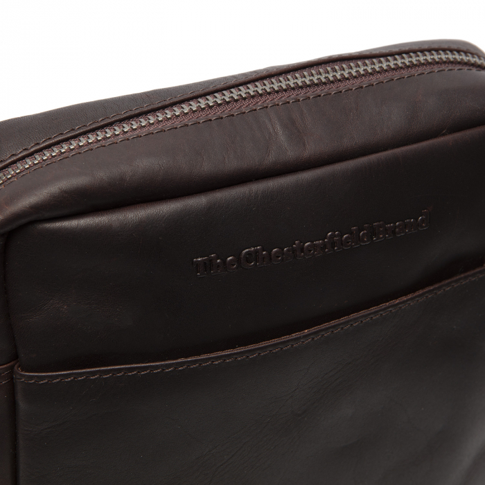 Geanta de barbati, din piele naturala, The Chesterfield Brand, Saba, Maro inchis [3]