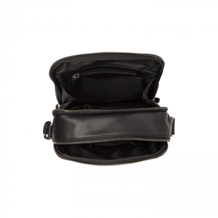 Geanta de barbati, The Chesterfield Brand, din nylon si piele, Arendal, Negru [2]