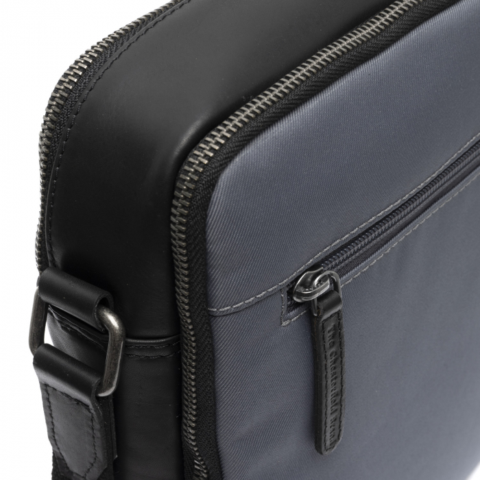 Geanta de barbati, The Chesterfield Brand, din nylon si piele, Arendal, Gri [3]