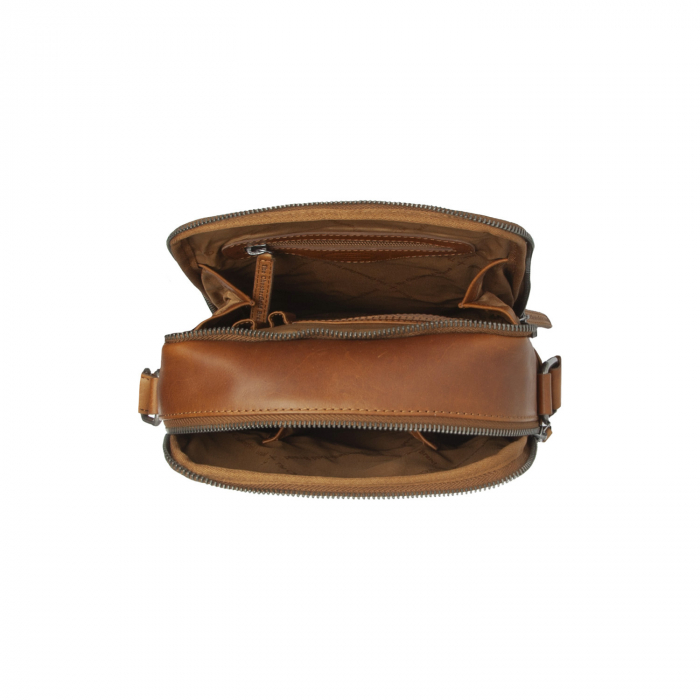 Geanta de barbati, The Chesterfield Brand, din nylon si piele, Arendal, Verde olive [2]