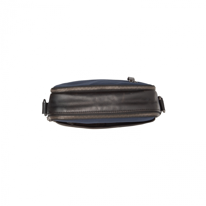 Geanta de barbati, The Chesterfield Brand, din nylon si piele, Arendal, Bleumarin [6]