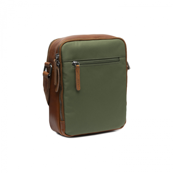 Geanta de barbati, The Chesterfield Brand, din nylon si piele, Arendal, Verde olive [6]