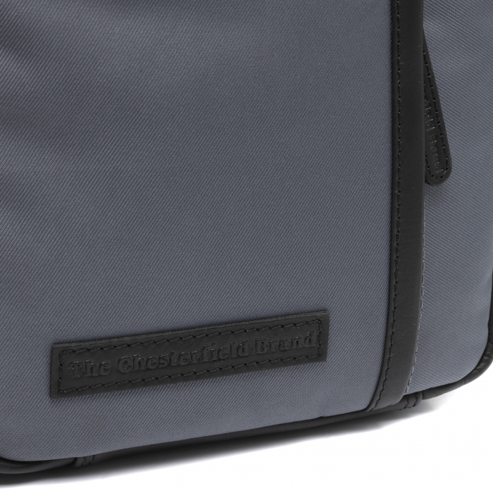 Geanta de barbati, The Chesterfield Brand, din nylon si piele, Arendal, Gri [4]