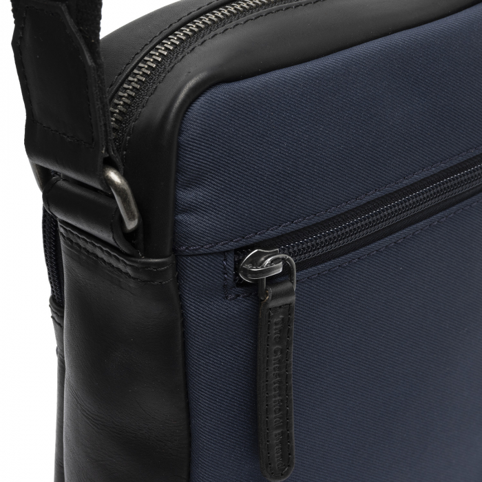 Geanta de barbati, The Chesterfield Brand, din piele si nylon, Karlstad, Bleumarin [6]