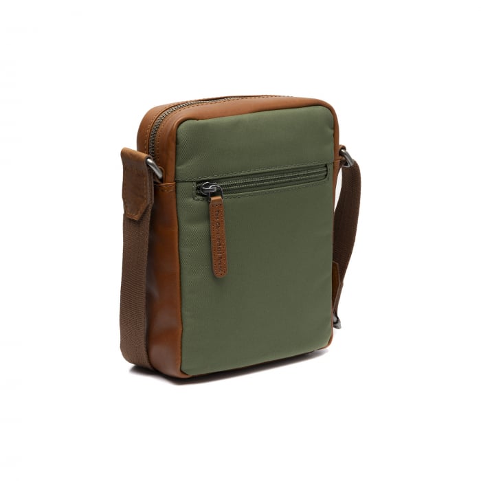Geanta de barbati, The Chesterfield Brand, din nylon si piele, Karlstad, Verde olive [5]