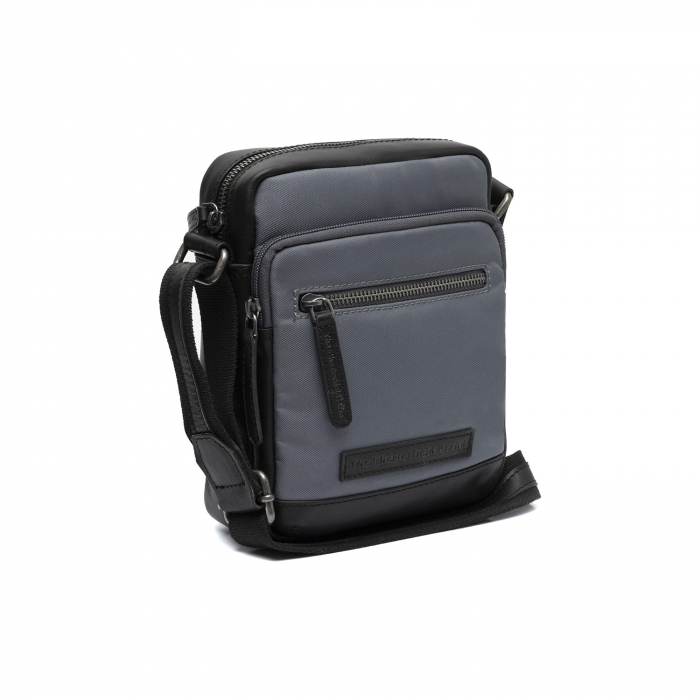 Geanta de barbati, The Chesterfield Brand, din nylon si piele, Karlstad, Gri [1]