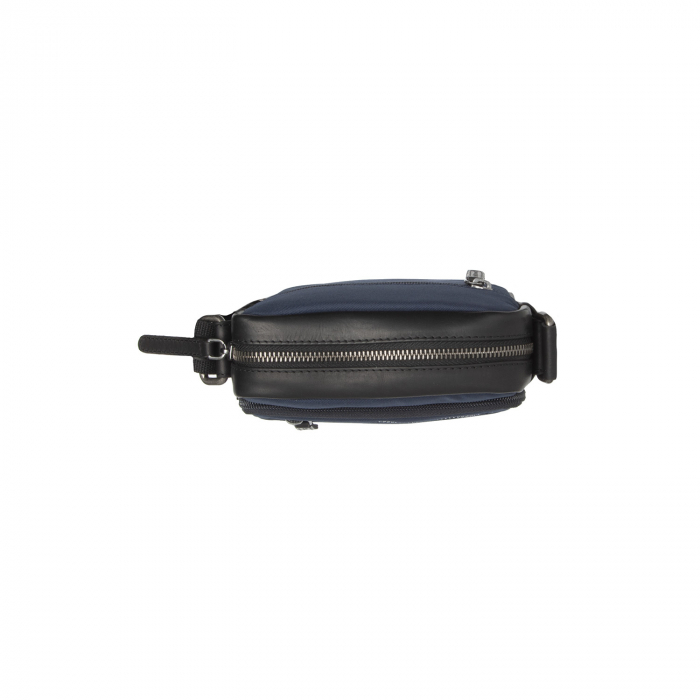 Geanta de barbati, The Chesterfield Brand, din piele si nylon, Karlstad, Bleumarin [4]