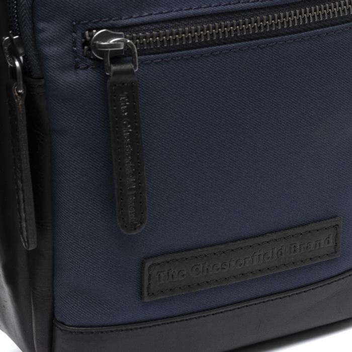 Geanta de barbati, The Chesterfield Brand, din piele si nylon, Karlstad, Bleumarin [2]