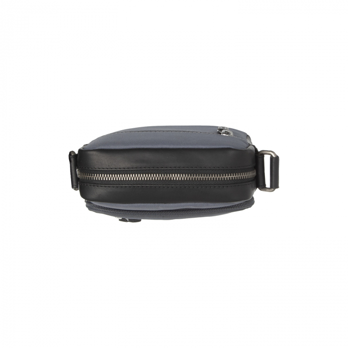 Geanta de barbati, The Chesterfield Brand, din nylon si piele, Karlstad, Gri [4]