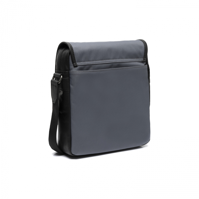 Geanta de barbati, The Chesterfield Brand, din nylon si piele, Mikeli, Gri [6]