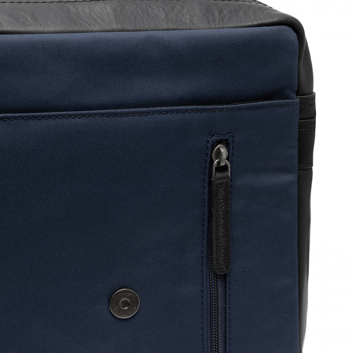 Geanta de barbati, The Chesterfield Brand, din nylon si piele, Mikeli, Bleumarin [4]