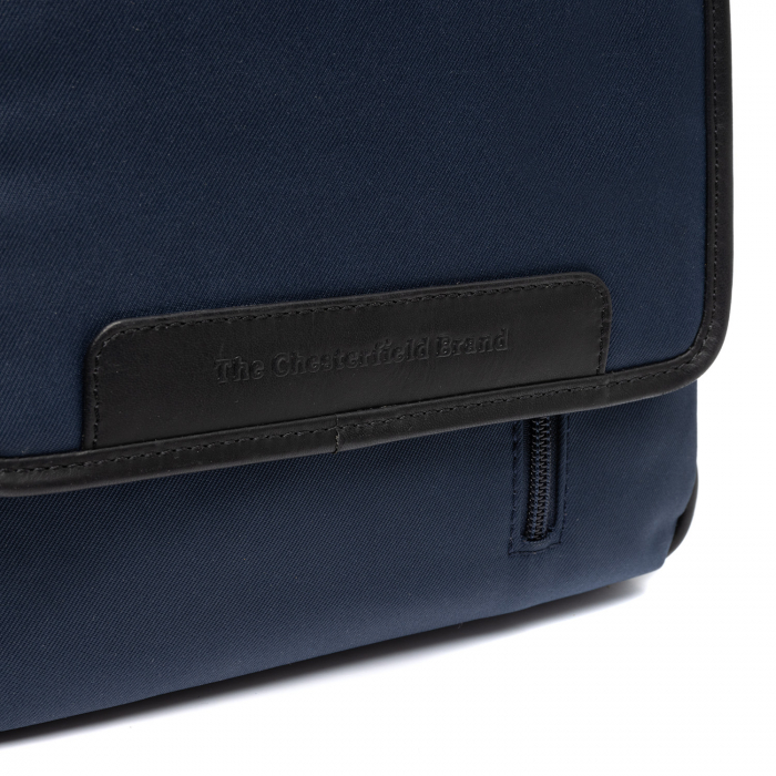 Geanta de barbati, The Chesterfield Brand, din nylon si piele, Mikeli, Bleumarin [2]