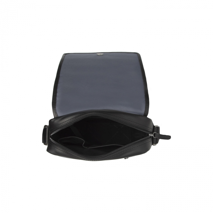 Geanta de barbati, The Chesterfield Brand, din nylon si piele, Mikeli, Gri [3]
