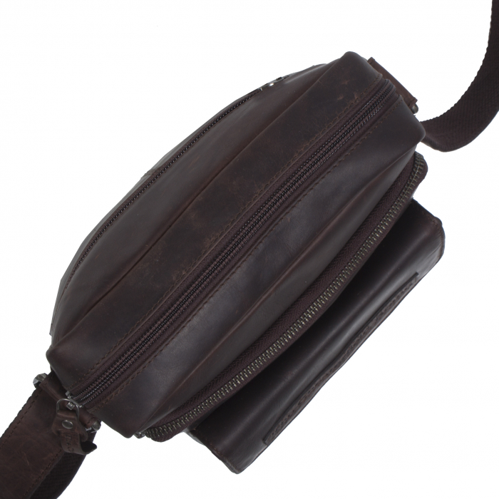 Geanta de barbati The Chesterfield Brand, din piele moale, Bath, Maro inchis [4]