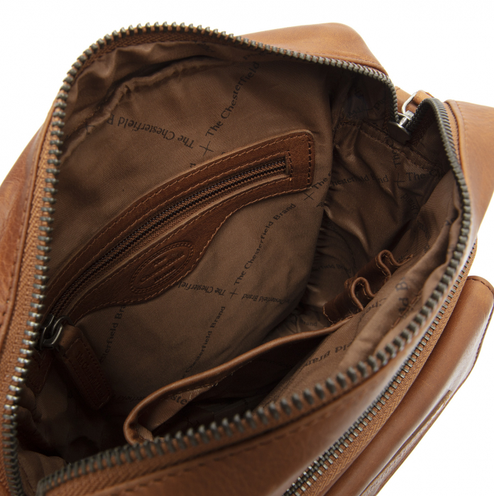 Geanta de barbati The Chesterfield Brand, din piele moale, Bath, Maro coniac [3]