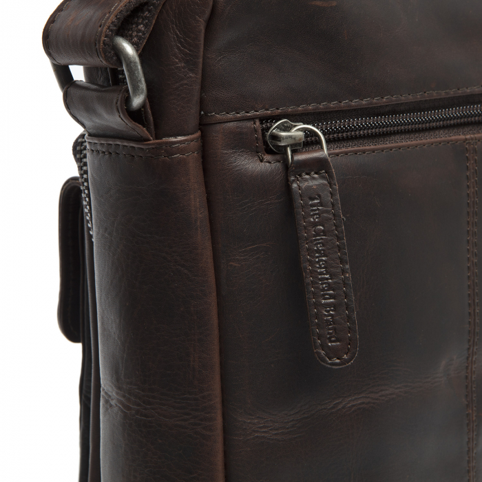 Geanta de barbati The Chesterfield Brand, din piele moale, Bath, Maro inchis [7]