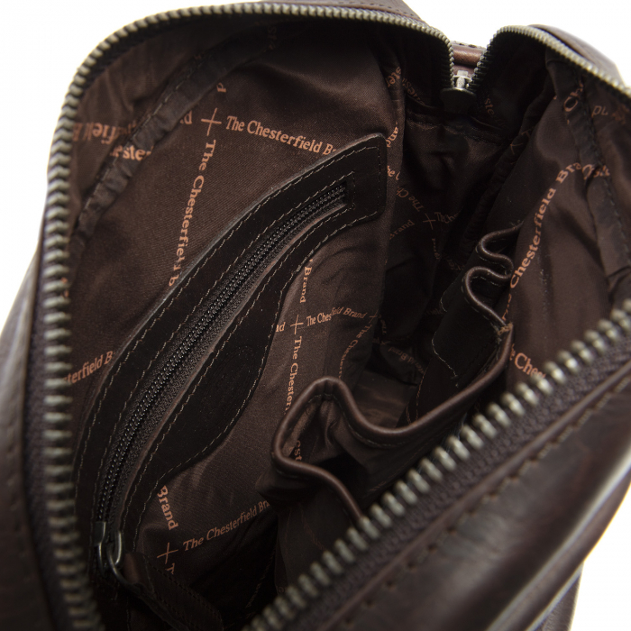 Geanta de barbati The Chesterfield Brand, din piele moale, Bath, Maro inchis [3]