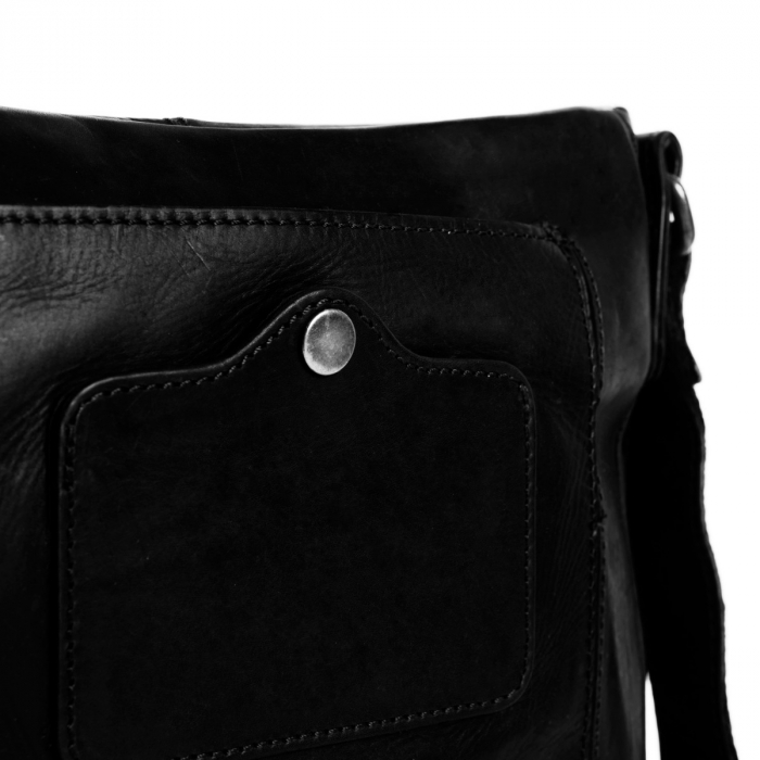 Geanta de barbati The Chesterfield Brand, din piele moale, Bodin, Negru [3]