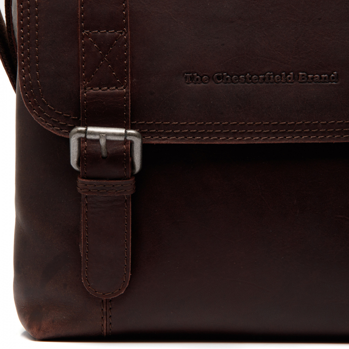 Geanta de barbati The Chesterfield Brand, din piele naturala, Adelanto, Maro inchis [2]
