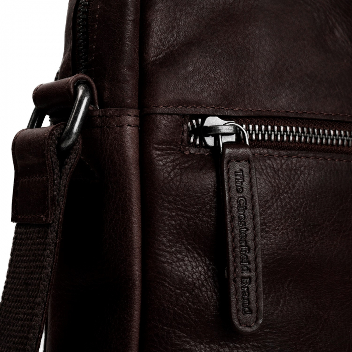 Geanta de barbati The Chesterfield Brand, din piele naturala, Dessau, Maro inchis [5]