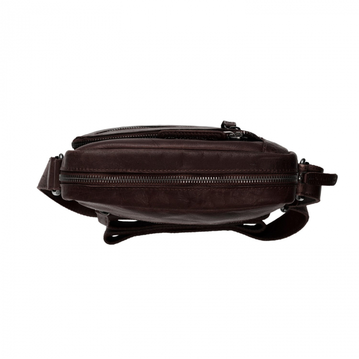 Geanta de barbati The Chesterfield Brand, din piele naturala, Dessau, Maro inchis [3]