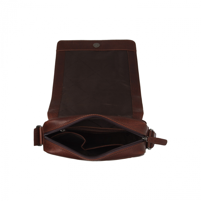Geanta de barbati The Chesterfield Brand, din piele naturala, Nairobi, Maro inchis [3]