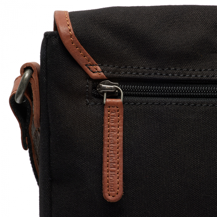 Geanta de barbati The Chesterfield Brand, din textil si piele, Lismone, Negru [3]