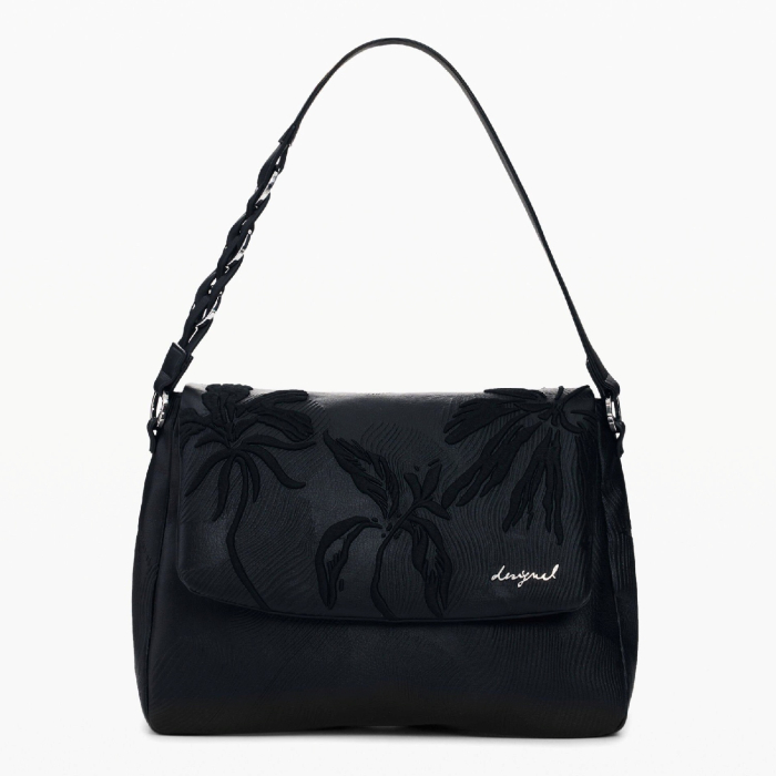 Geanta de dama, 2 in 1, de mana, umar si tip rucsac, Desigual, Posadas Floralis, Negru [5]