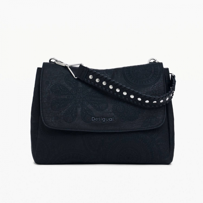 Geanta de dama 2 in 1, de mana, umar si tip rucsac, Desigual, seria Dejavu Posadas, Negru [4]