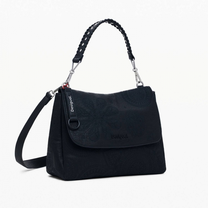 Geanta de dama 2 in 1, de mana, umar si tip rucsac, Desigual, seria Dejavu Posadas, Negru [3]