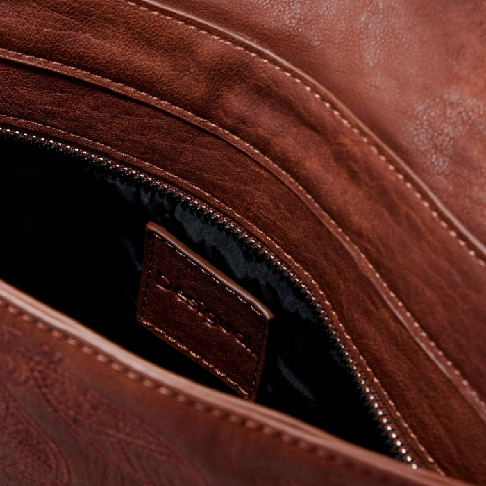 Geanta de dama 2 in 1, de mana, umar si tip rucsac, Desigual, seria Dejavu Posadas, Maro camel [5]