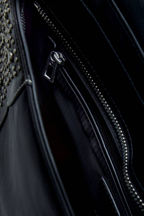 Geanta de dama 2 in 1, de mana, umar si tip rucsac, Desigual, seria Punkette Posadas, Negru [4]