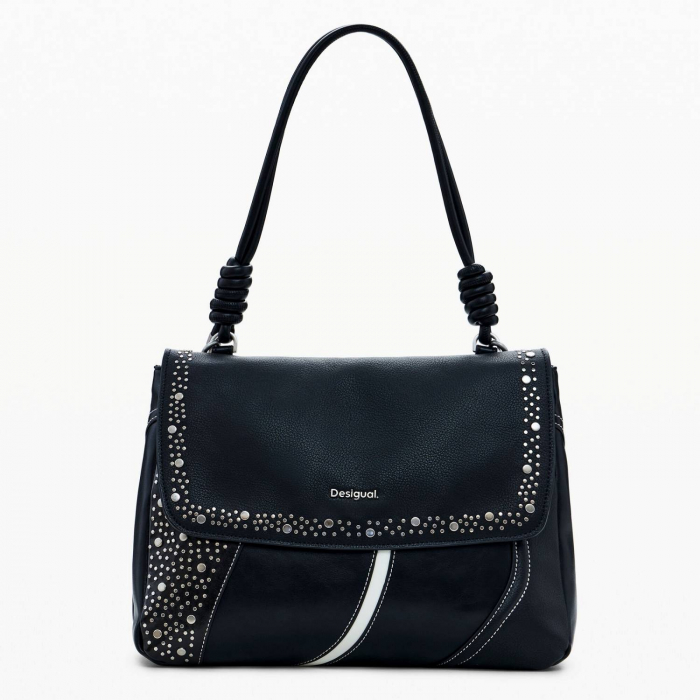 Geanta de dama 2 in 1, de mana, umar si tip rucsac, Desigual, seria Punkette Posadas, Negru [5]
