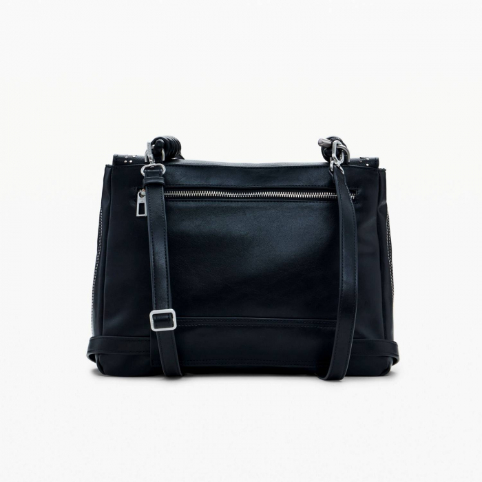 Geanta de dama 2 in 1, de mana, umar si tip rucsac, Desigual, seria Punkette Posadas, Negru [7]