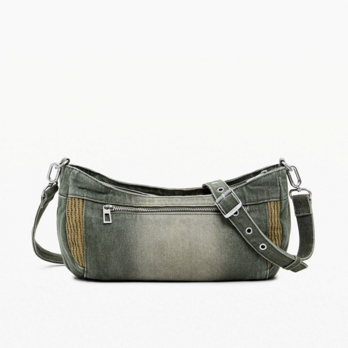 Geanta de dama crossbody, Desigual, seria Bravo Hybrid Donosti, Verde Army [5]