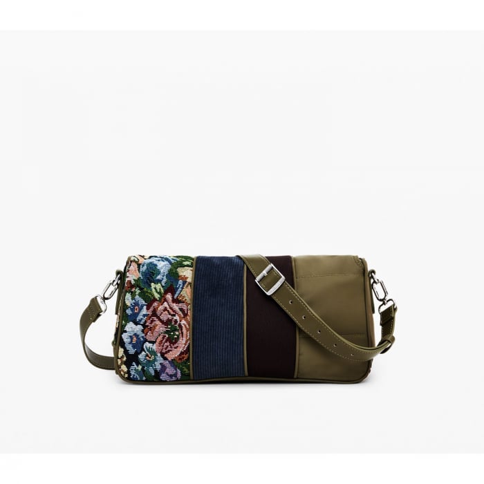 Geanta de dama crossbody, Desigual, seria Camo Patch Phuket Mini Long, Kaki [4]