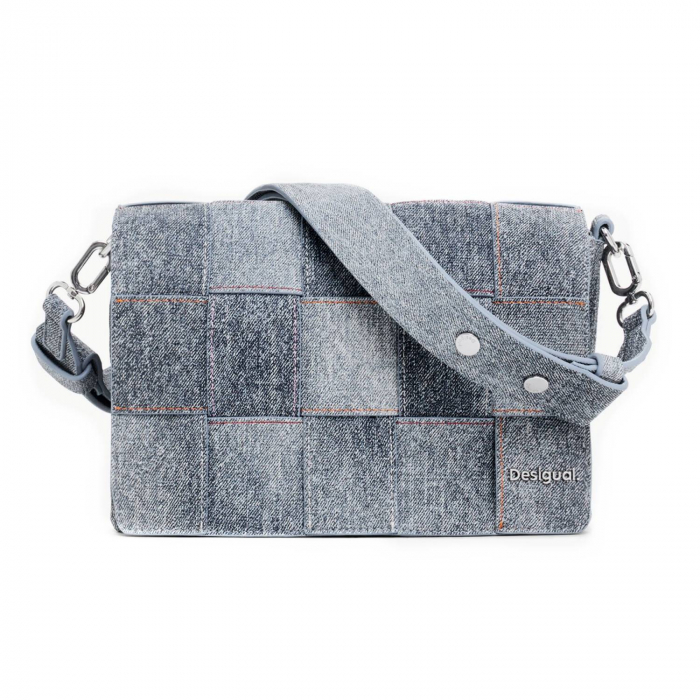 Geanta de dama crossbody, Desigual, seria Denim Dortmund, Gri [8]
