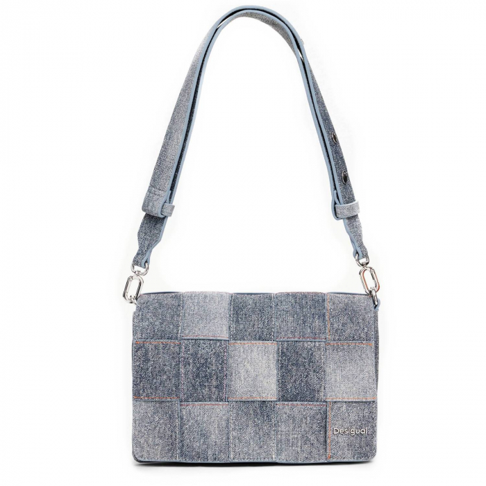 Geanta de dama crossbody, Desigual, seria Denim Dortmund, Gri [5]