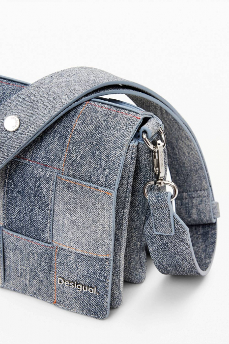 Geanta de dama crossbody, Desigual, seria Denim Dortmund, Gri [7]